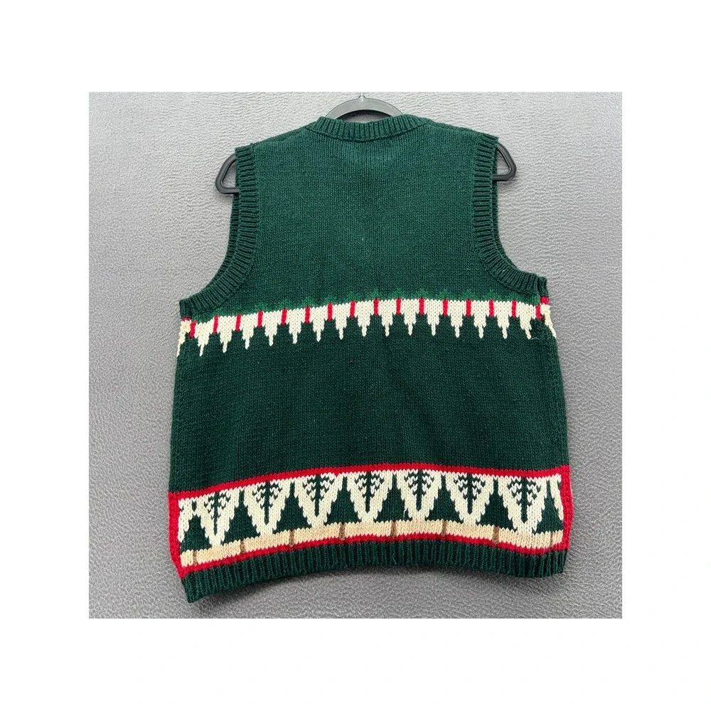 Heirloom Collectibles Sweater Womens L VTG Christmas Vest Green Tree NWT - Picture 10 of 11